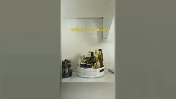 Rotatable Tray Kitchen Storage Rack Shelf Plastic Seasoning Spice Jar Plate Condiment Holder 