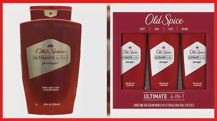 Old Spice Ultimate 4 in 1 Body Hair Face and Beard Wash, Swagger Scent, 24 Fl Ounce (3 Count)