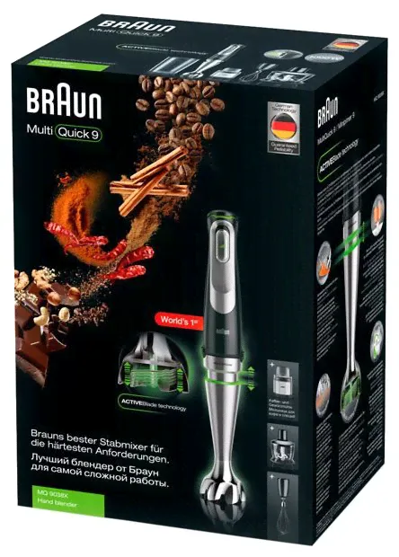 Погружной блендер Braun MQ 9038X Spice+, черный-2