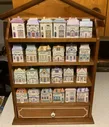 1989 LENOX Porcelain Spice Village House W/ 24 Jars Wooden Rack