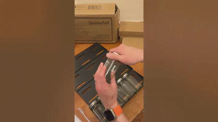 SpaceAid Spice Drawer Organizer with 28 Spice Jars & Labels!  386 Spice Labels and Chalk Marker!