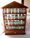 Lenox Spice Village Vintage 1989 Spice Jar Complete Set 24 Houses with Rack