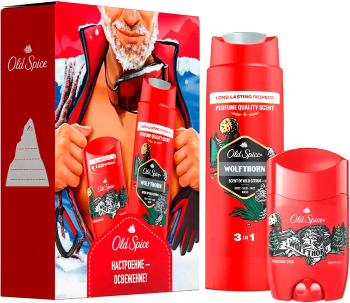 Подарочный набор Old Spice Wolfthorn Дезодорант 50мл + Гель для душа Capitan 250мл в ассортименте-3