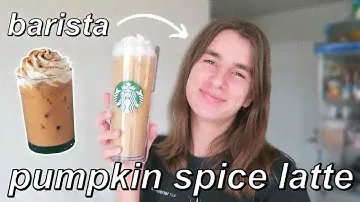 How To Make A Starbucks Pumpkin Spice Latte At Home // by a barista