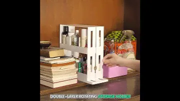 Multi-Function Rotating Double Layer Kitchen Storage Organizer Spice Rack shelve