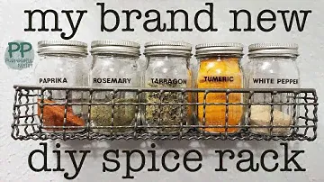 DIY Spice Rack from Hobby Lobby & Target + 4 oz Ball Canning Jars for Spices