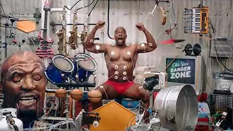 Terry Crews as the Old Spice One Man Muscle Band