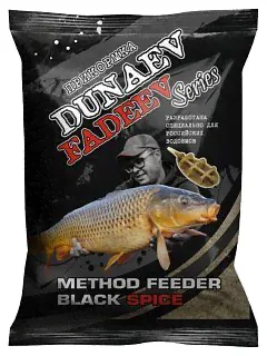 Прикормка Dunaev-Fadeev 1кг method feeder black spice-1