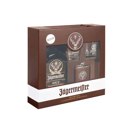Ликер Jagermeister Spice 1 л с 2 рюмками и флягой
