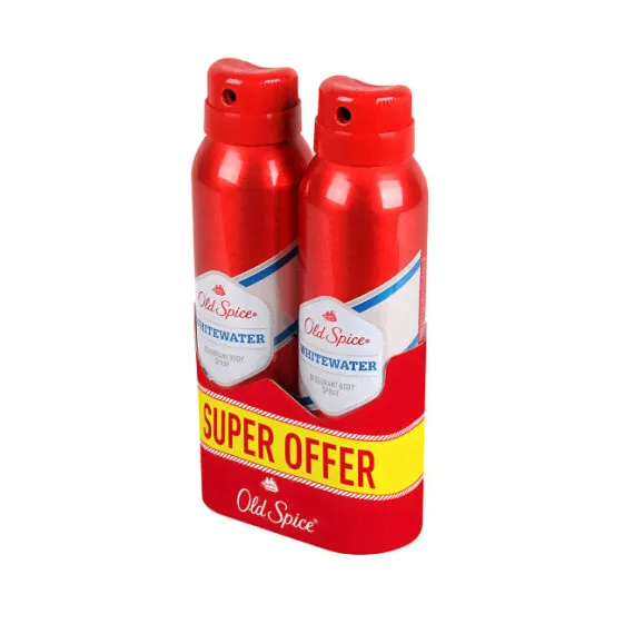 Old Spice deodorant spray DUO 2x150ml White water-0