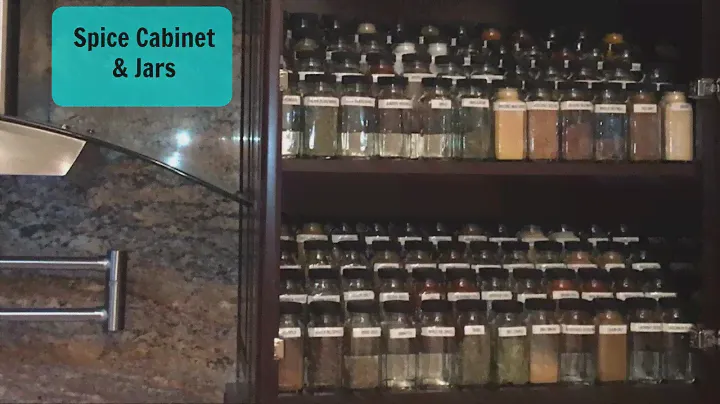 Home Organization | Spice Cabinet | French Style Spice Jars