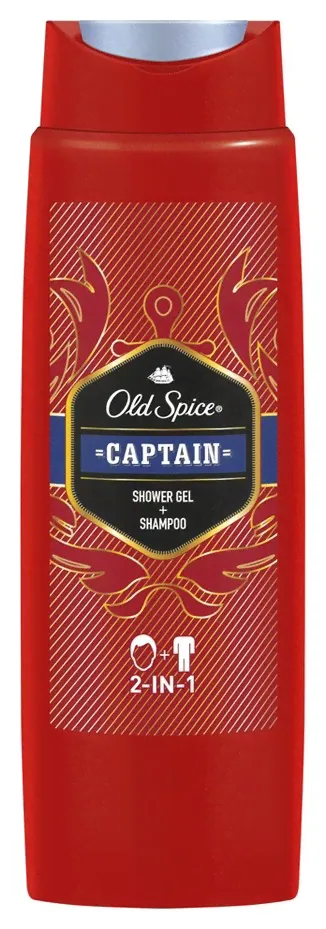 Old Spice Шампунь и гель для душа OLD Spice 2 в 1 Capitan, мужской, 250 мл-0