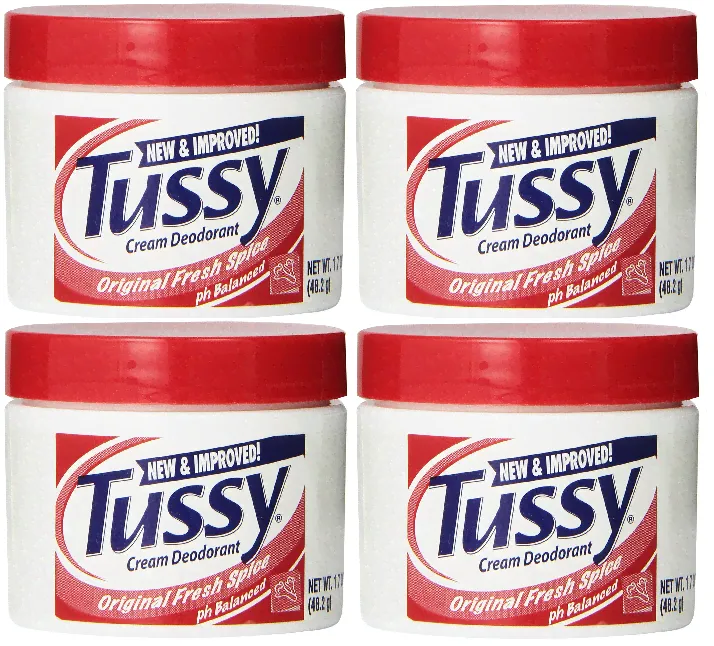 Tussy Deodorant Cream Original, Fresh Spice - 1.70 Oz (4 Pack)