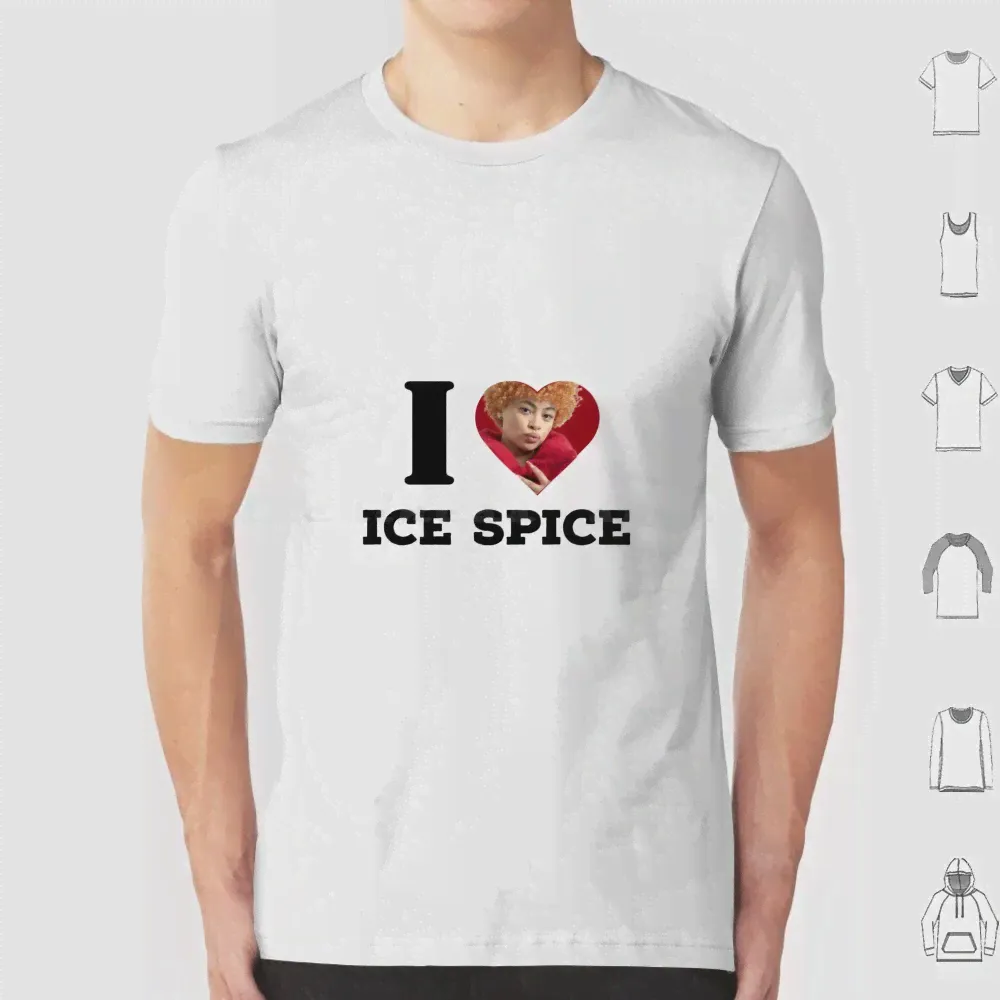 Я люблю футболку Ice Spice Большого Размера из 100% хлопка Ice Spice Munch Ice Spice Munch Spice Ice Music Рэп Ice Spice Like Ice Spice