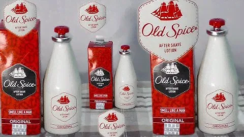 The Review of Old Spice After Shave Lotion for Men. Red and Black cover with beautiful white bottle.