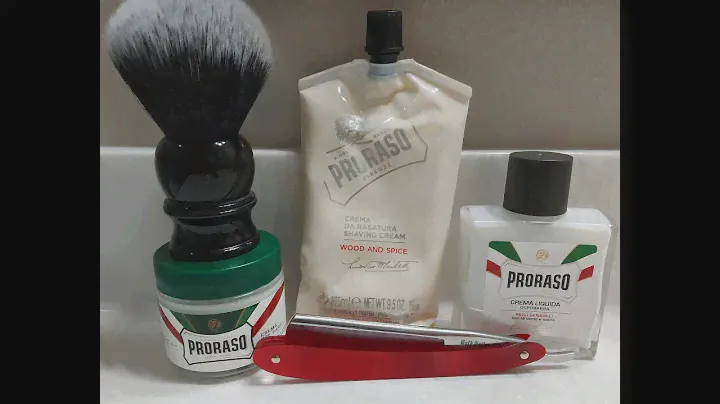 NEW! Proraso Wood & Spice - Broken Straight Razor - Quick Two-Pass (Full Proraso Shave)