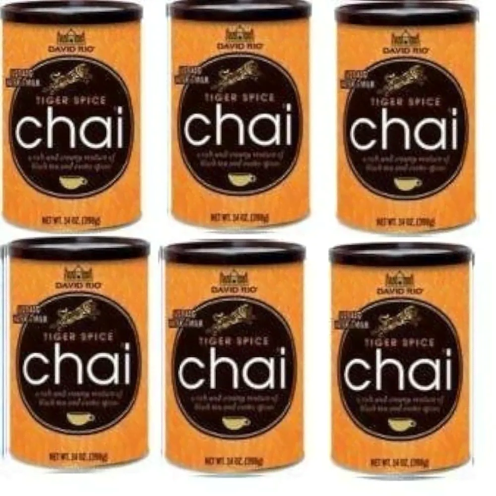 Чёрный чай Chai Tee Tiger Spice Chai David Rio, 6 Dosen 398 g im Karton-0