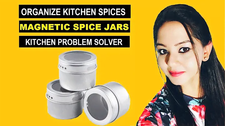 Trendy Kitchen organizer: Magnetic Spice Jars | Kitchen spice organization ideas + makeover