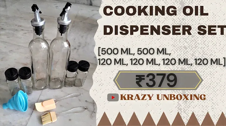 Oil Dispenser Bottle Spice Jar Oil Brush Funnel & Spatula Combo Set for Kitchen Unboxing